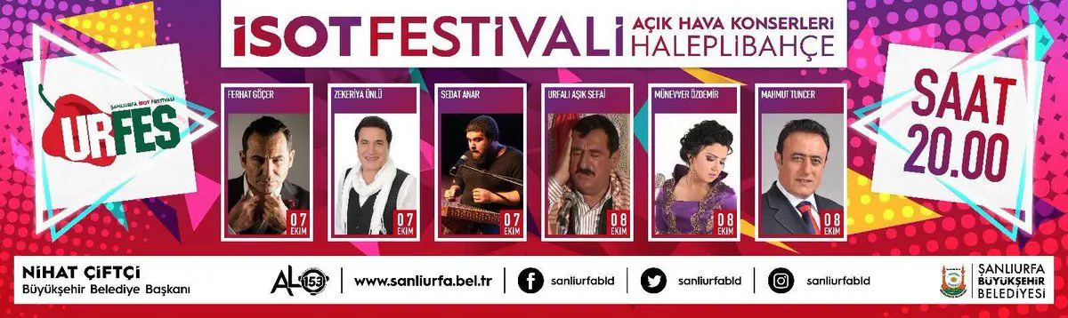 The İsot (Pepper) Festival at Şanlıurfa with Traditional Sohbet Nights Musical