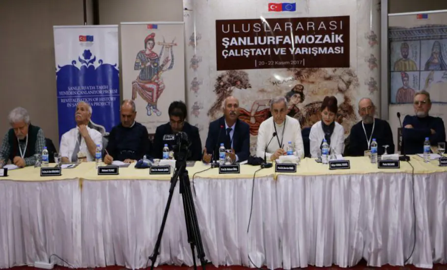The 'International Mosaic Workshop and Competition' organized by Şanlıurfa Metropolitan Municipality continued with the panel discussion on Mosaic Art with the participation of many panellists.